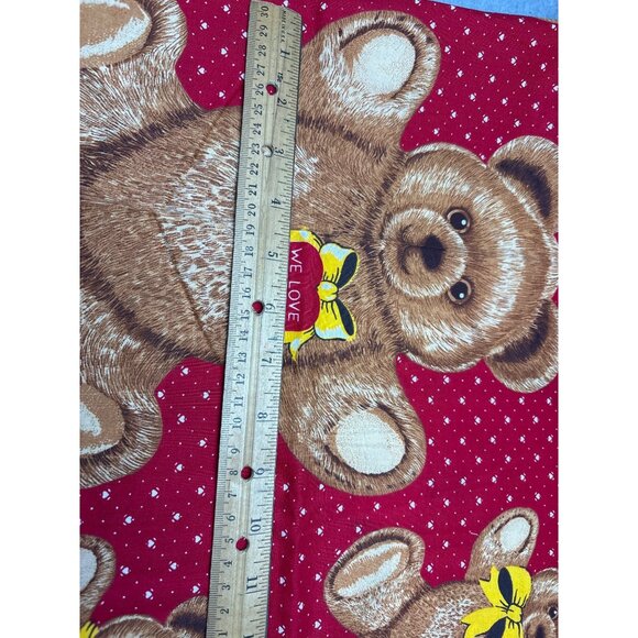 Vintage 1/2 yard x 44" Hallmark Teddy Bear Fabric - Picture 12 of 16
